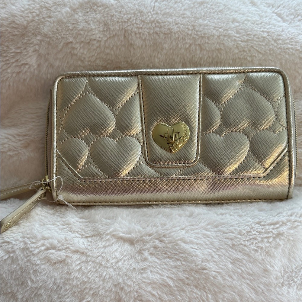 Betsey Johnson Gold Heart Wallet